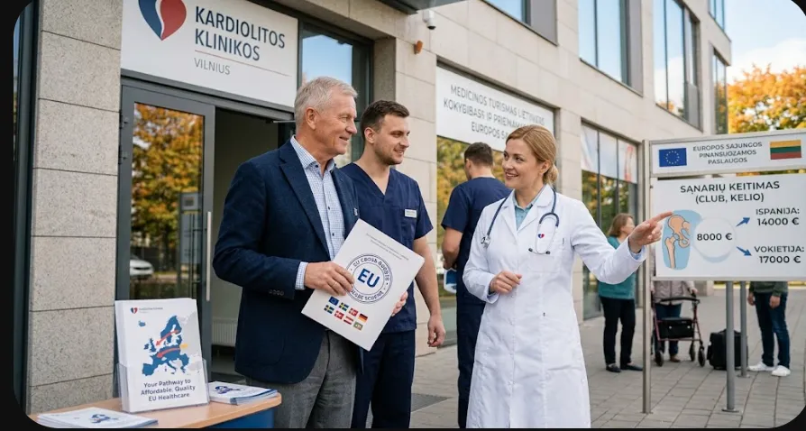 Patient arriving at clinic