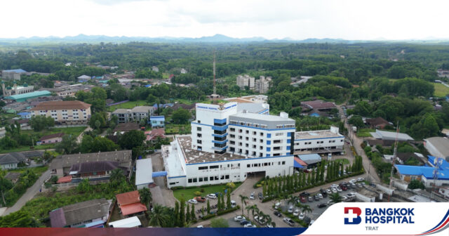 Modern infrastructure and advanced healthcare facilities at Bangkok Hospital Trat in Trat, Thailand.