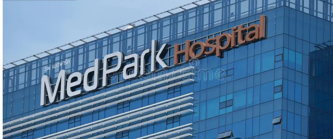 MedPark Hospital exterior building in Bangkok